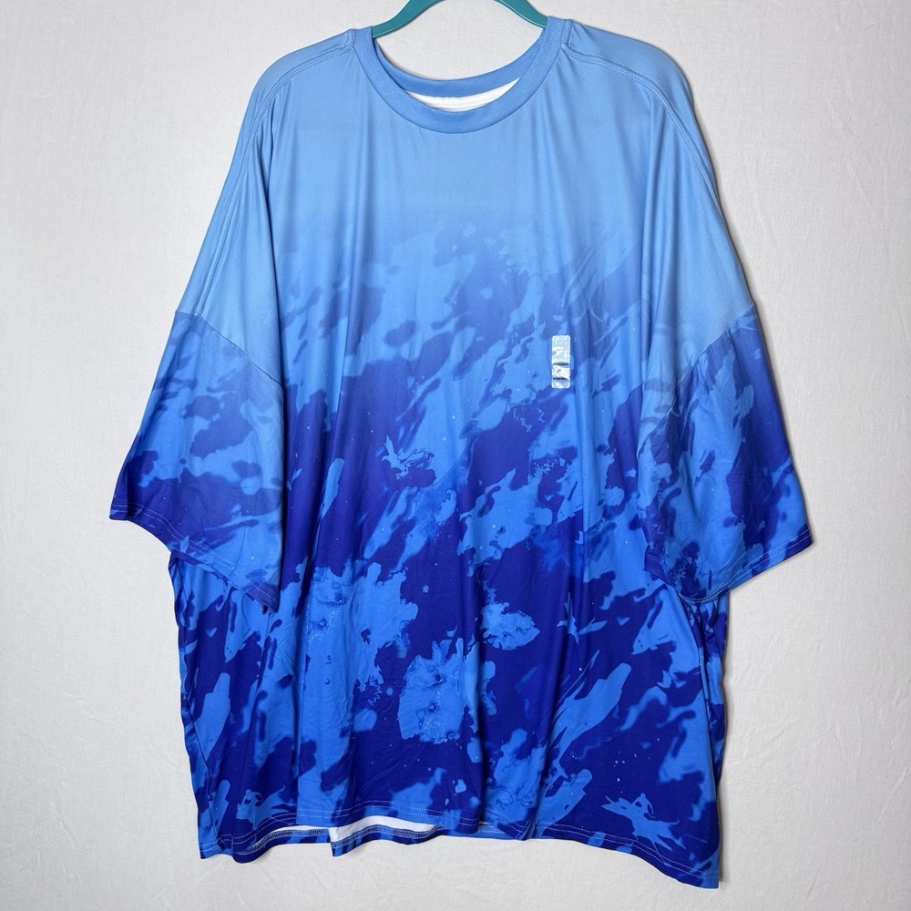 Disney Avatar Shirt NEW Mens 4XL Blue Water Graphic‎ Soft Stretch Performance